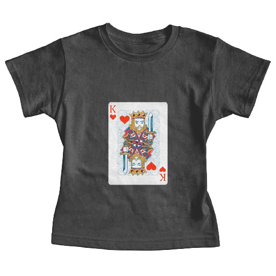 King Heart costume card game poker gift Baby Tees