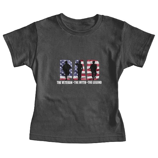 Dad The Veteran The Myth The Legend - Father's Day Baby Tees