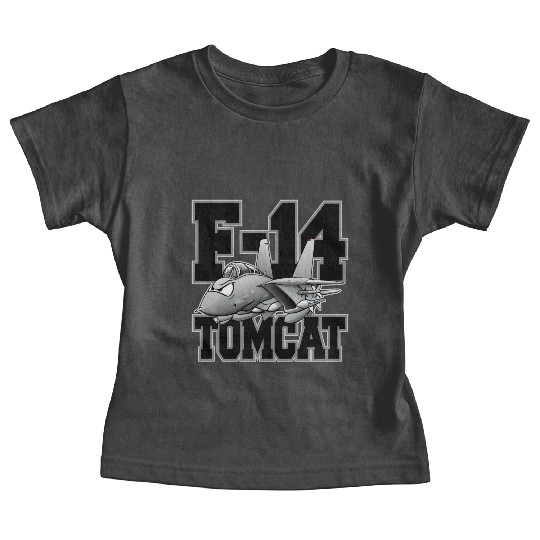 F-14 Tomcat Military Fighter Jet Aircraft Cartoon Baby Tees
