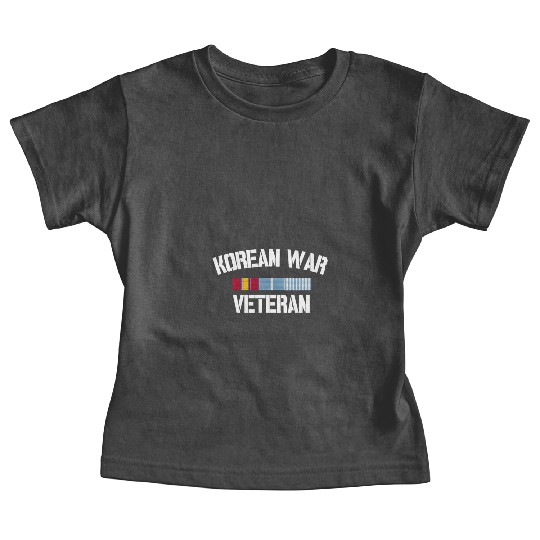 Korean War Veteran Pride Korea Service Ribbon Baby Tees