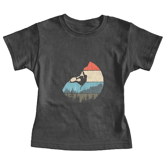 Vintage Style Rock Climbing Retro Bouldering Baby Tees