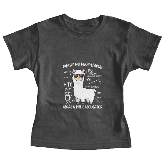 Math Llama Funny Teacher Gift Baby Tees