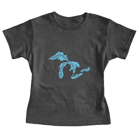 Great Lakes Michigan Detroit Michigan Great Lake Baby Tees