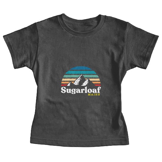 Sugarloaf Maine USA Ski Resort 1980s Retro Baby Tees