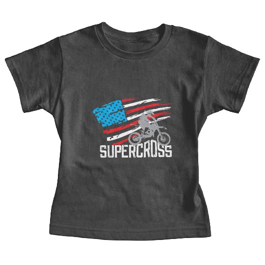 Supercross Motocross Racing Biker Baby Tees