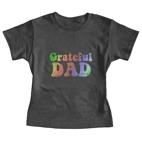 Mens Grateful Dad Baby Tees Vintage Fathers Day