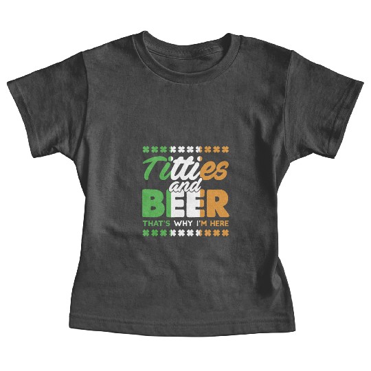 Funny St. Patricks Day Irish Titties And Beer Gift Baby Tees