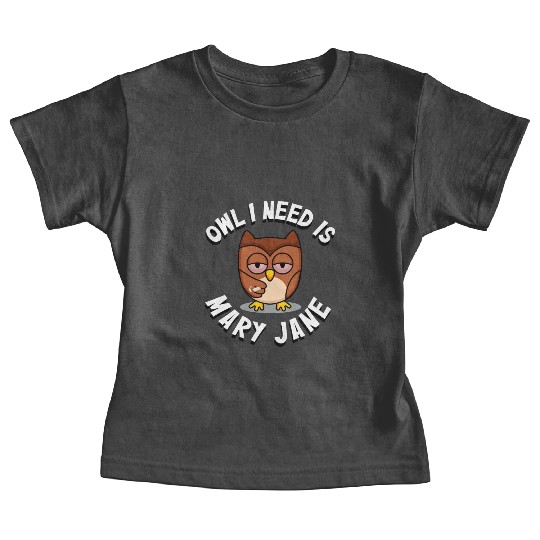 Stoner Owl Stoned Owl Mary Jane night bird Baby Tees