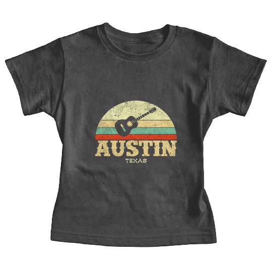 Retro Austin Texas Guitar Vintage Lone Star State Baby Tees