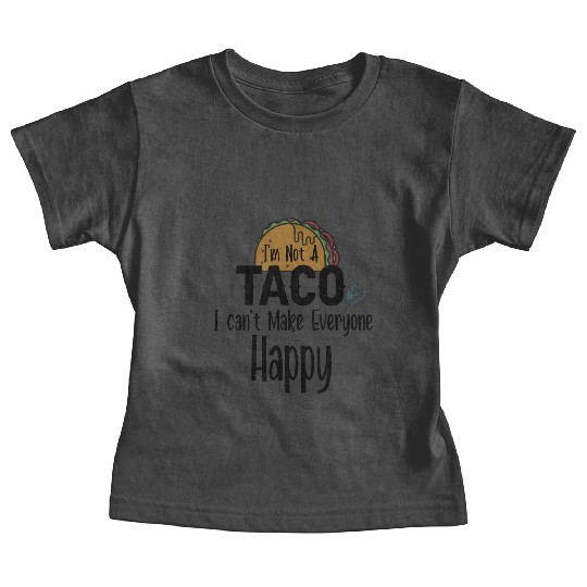Humorous Taco Foodie Baby Tees Design