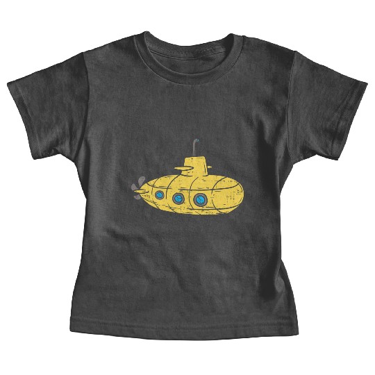 Us Navy Yellow Cartoon Submarine Cute Submariner B Baby Tees