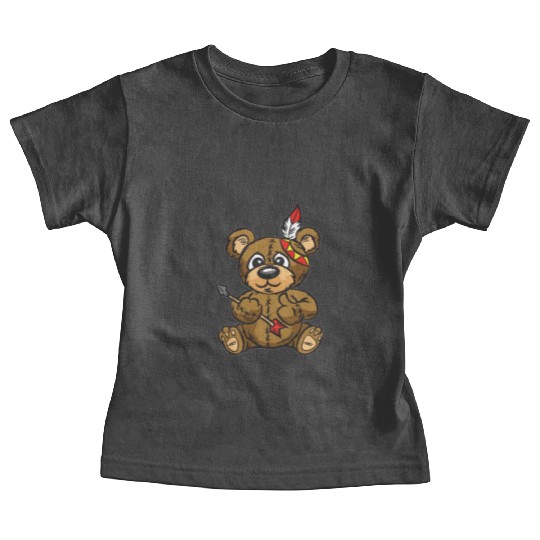 Indian Teddy Bear with Jewelry and Arrow Baby Tees