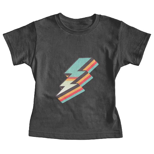 retro vintage lightning bolt Baby Tees