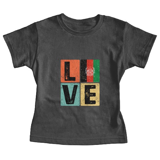 I Love Afghanistan Flag for Afghan Pride Baby Tees