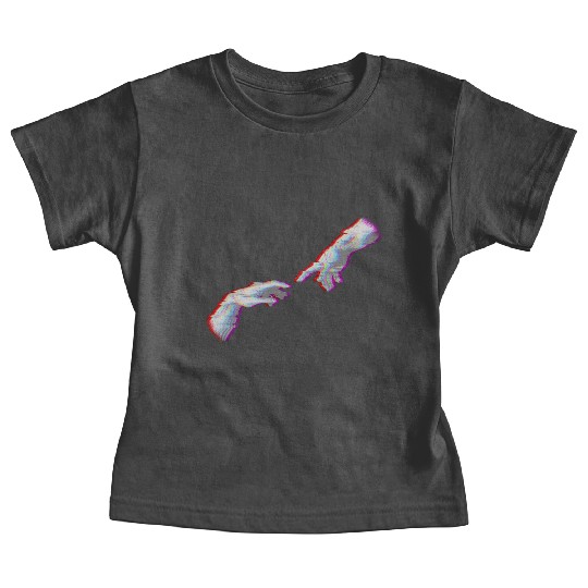 Creation of Adam Vaporwave Aesthetic Italian Art Baby Tees
