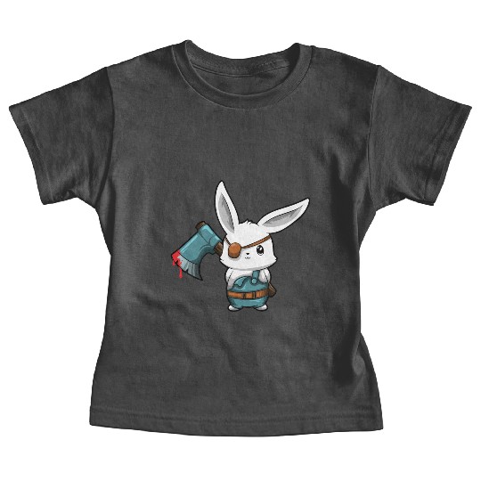 Killer Bunny With Axe Halloween Horror Baby Tees