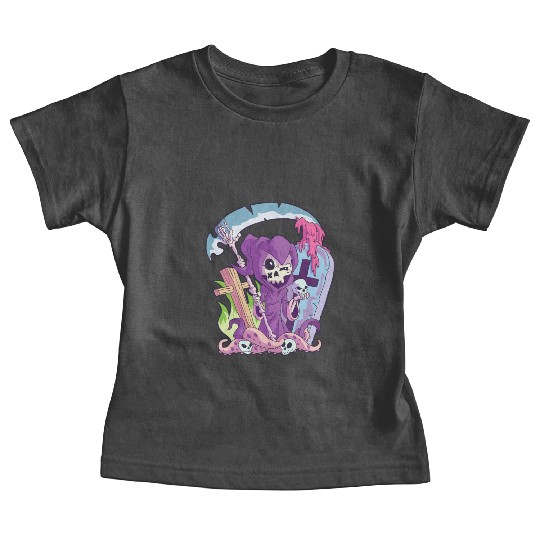 Kawaii Death Grim Reaper Pastel Goth Creepy Occult Baby Tees