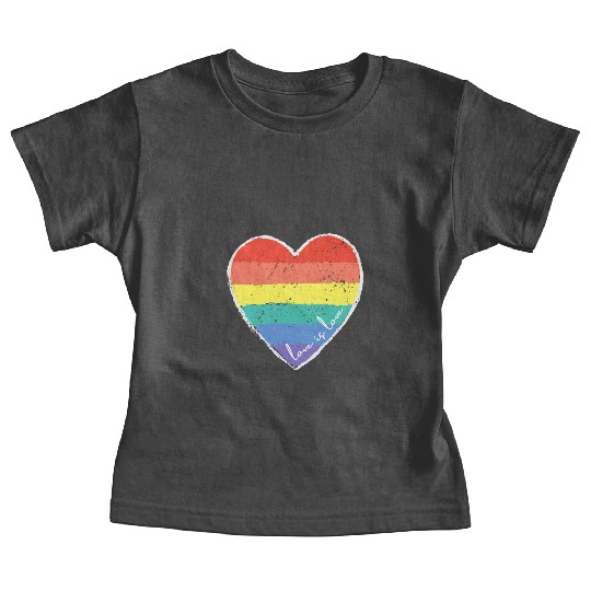 Love Is Love Rainbow Heart Baby Tees