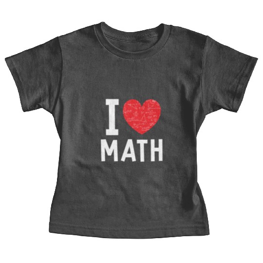 I Love Math Heart Math Baby Tees