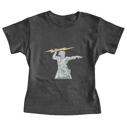 Greek mythology Zeus lightning bolt silhouette Baby Tees