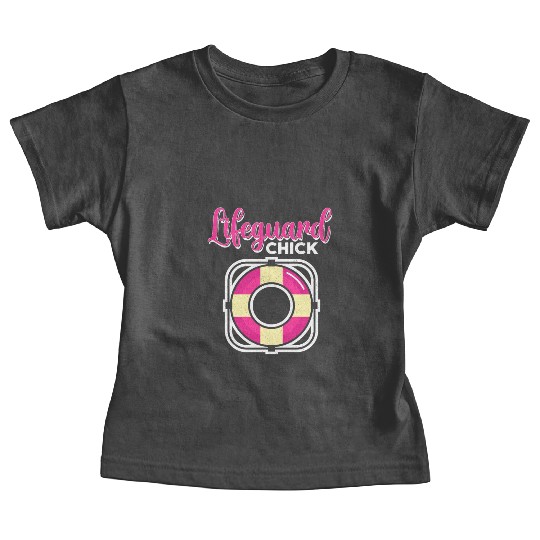 Lifeguard Chick Rescuer Pool Guard Lifeguarding Baby Tees