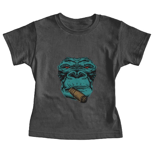 Smoking Gorilla Baby Tees