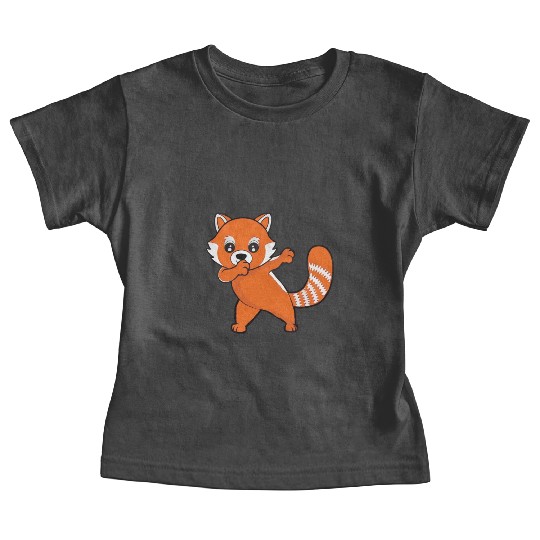 Dabbing Red Panda Cherry Blossoms Bamboo Baby Tees