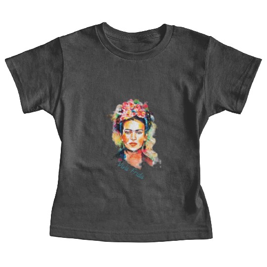 Frida Kahlo Viva Frida Bold And Beautiful Watercol Baby Tees