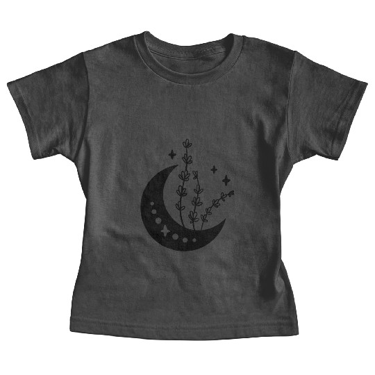 Wild Flower Crescent Moon Baby Tees
