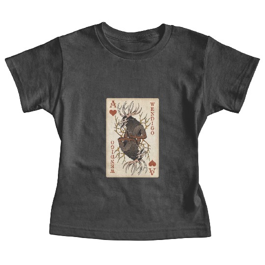 Wendigo Playing Card - Ace of Hearts Cryptid Art Baby Tees