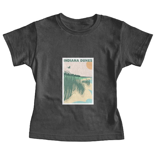 Grass Sunset Indiana Dunes Poster Baby Tees