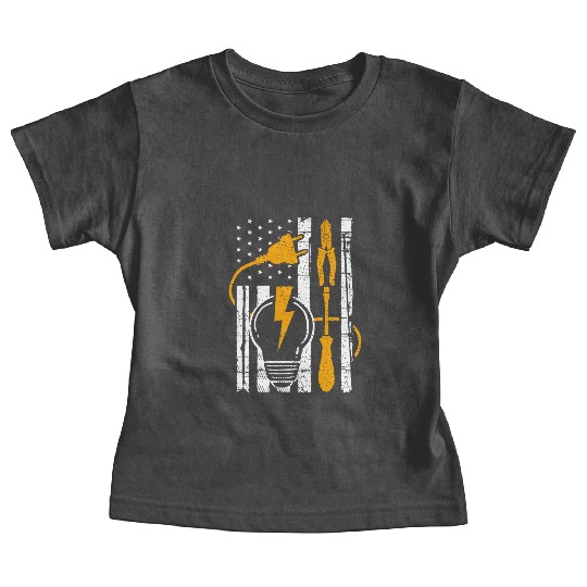 Electric Tools Lineman USA American Electricians Baby Tees