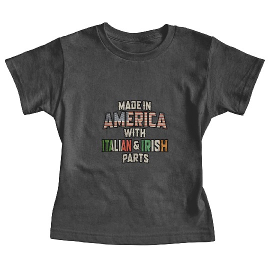 Italian And Irish Made In America Mix Heritage Vin Baby Tees