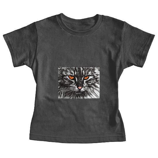 funny cat face Baby Tees