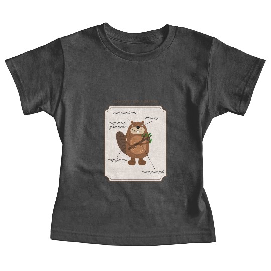 Anatomy of a Beaver Baby Tees