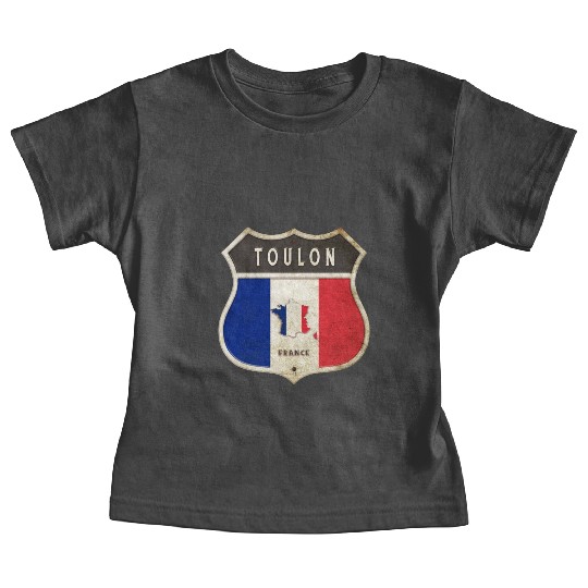 Toulon France coat of arms flags design Baby Tees