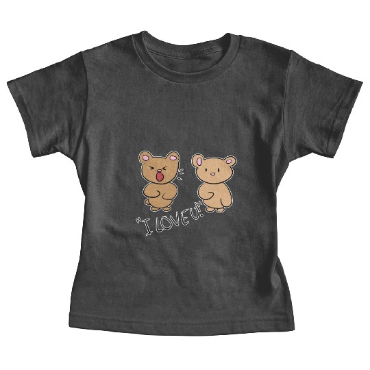 i love you teddy bear couple Baby Tees