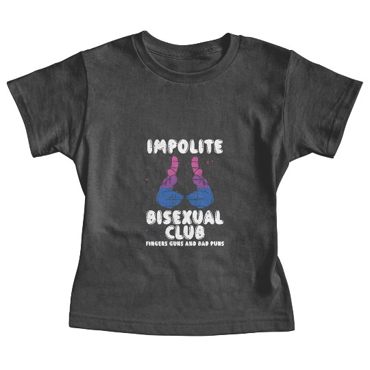 Impolite Bisexual Club Funny Bi Pride LGBT Month Baby Tees