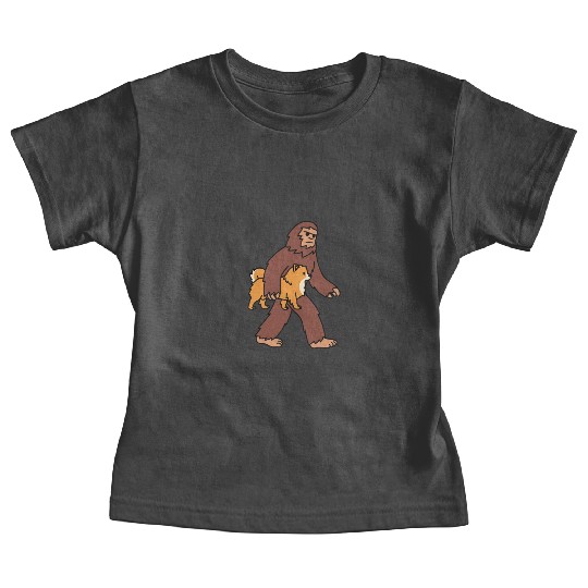 Bigfoot Sasquatch Walking Pomeranian Baby Tees