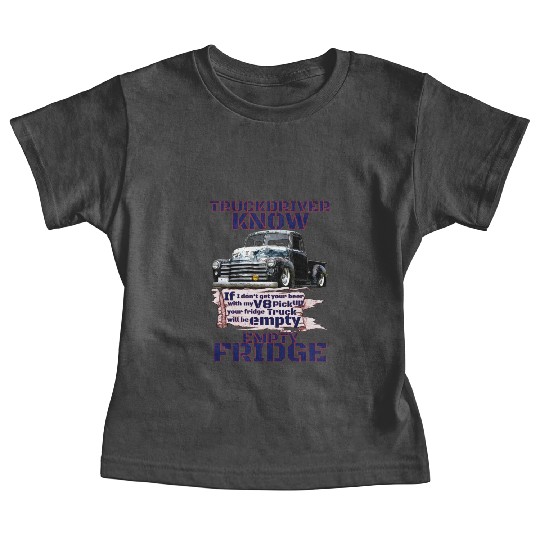 V8 Truck Driver under American Flag Baby Tees