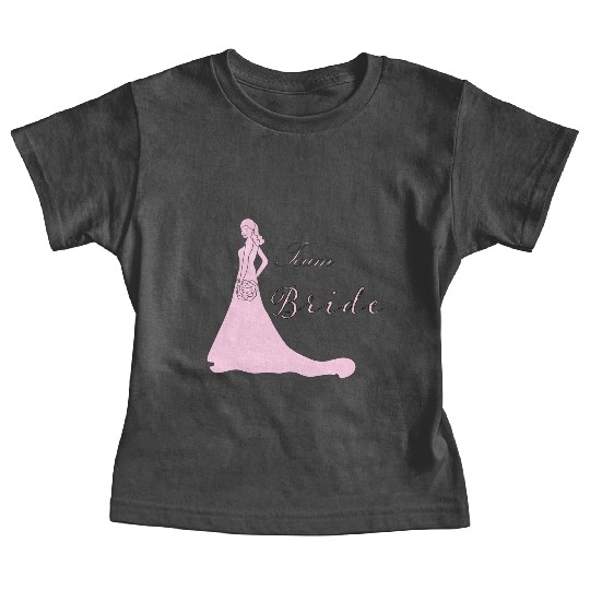 team bride pink silhouette bachelorette party Baby Tees