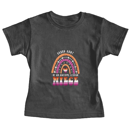 Proud Aunt Awesome Lesbian Niece Baby Tees