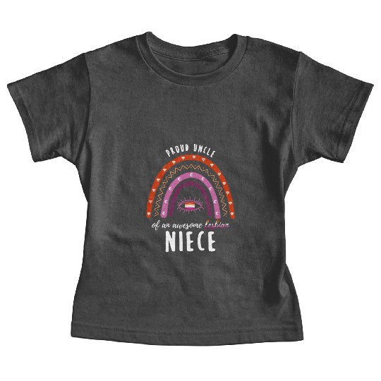 Rainbow Uncle Lesbian Niece Baby Tees