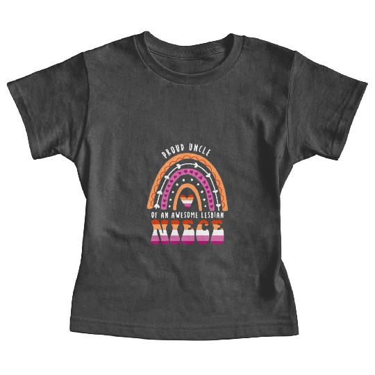 Proud Uncle Awesome Lesbian Niece Baby Tees