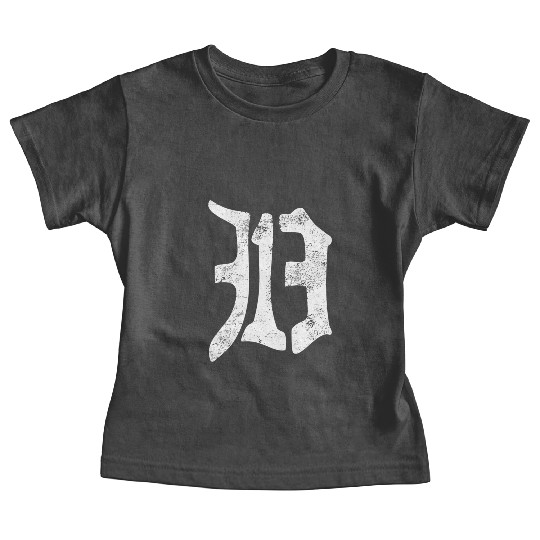 Detroit 313 Vintage Old English D Area Code Michig Baby Tees