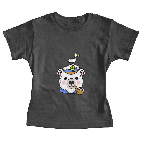 Polar Bear Sailor Captain For Sailing Lover Baby Tees