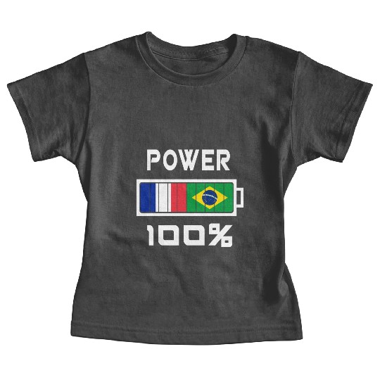 Brazil and France Power 100% Baby Tees