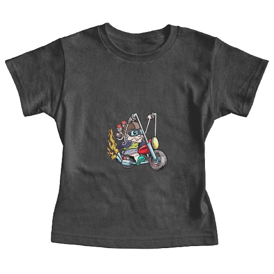 Motorcycle Motorcycling Grandma Motorcyclist Baby Tees