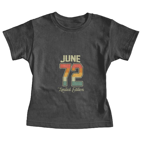 Vintage 50th Birthday June 1972 Sports Gift Baby Tees