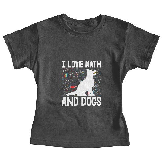 I Love Math & Dogs Baby Tees